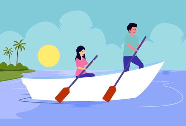 Illustratie van een bootconcept stijlvol en mooi