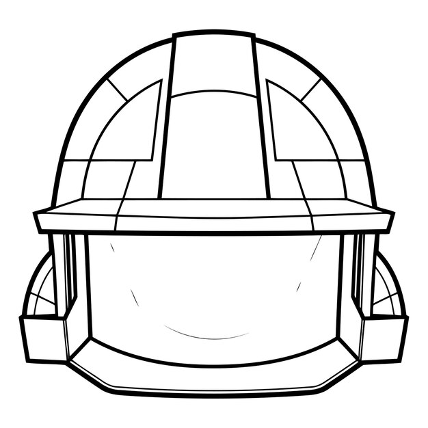 Vector illustratie van een bouwhelm of helm voor veiligheid of veiligheid