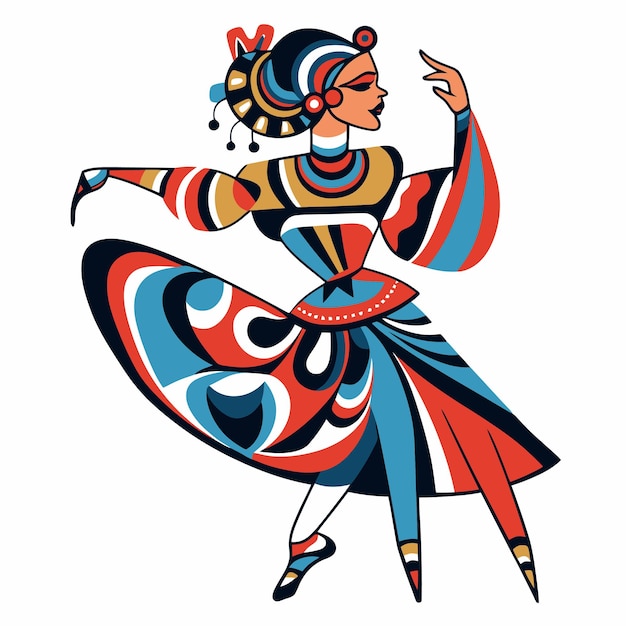 Vector illustratie van een danser