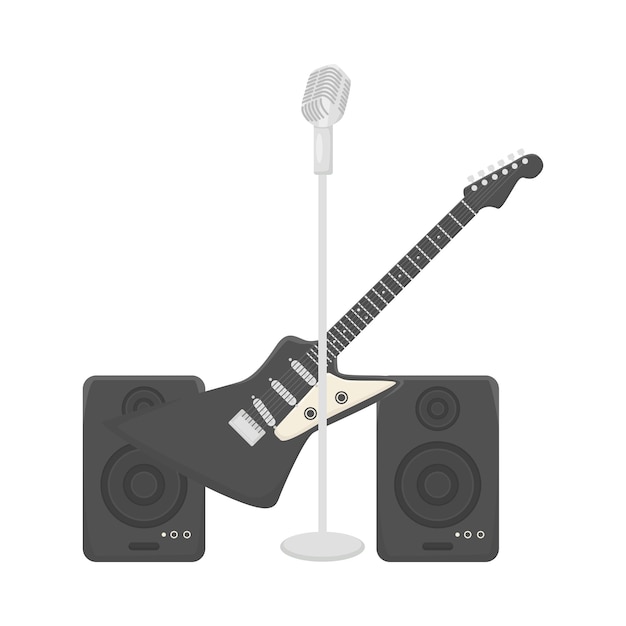 Vector illustratie van een gitaar