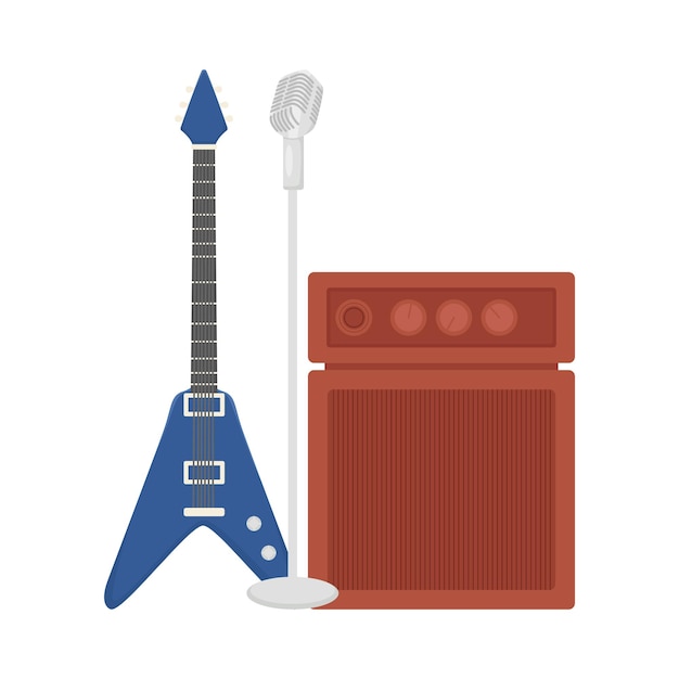 Vector illustratie van een gitaar