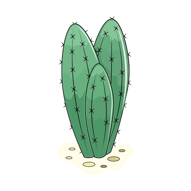 Illustratie van een groene cactus