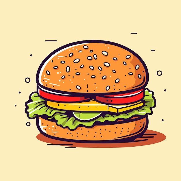 illustratie van een hamburgerontwerp