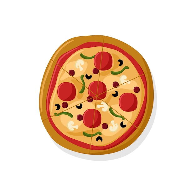 Illustratie van een heerlijke pizza