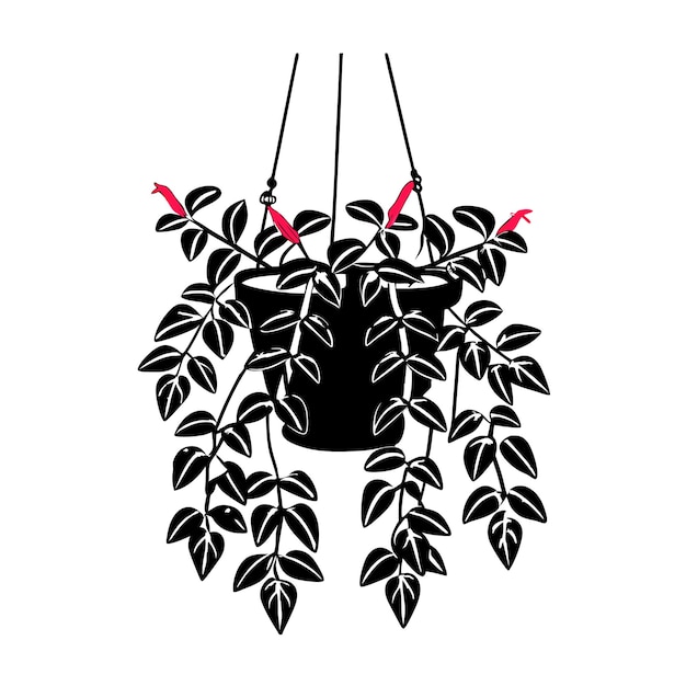Illustratie van een kamerplant in een pot