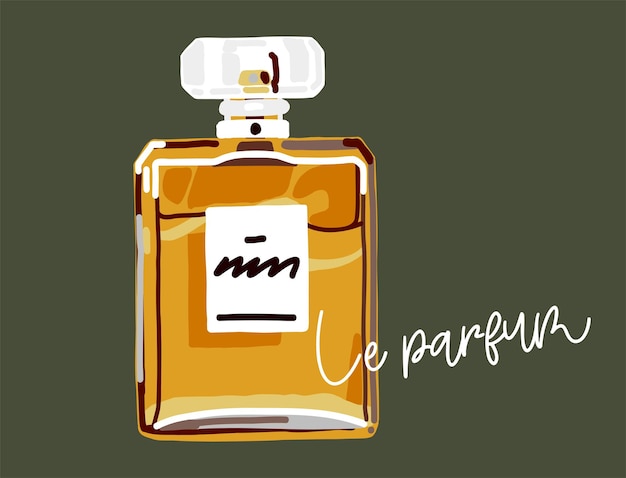 Illustratie van een klassieke parfumfles