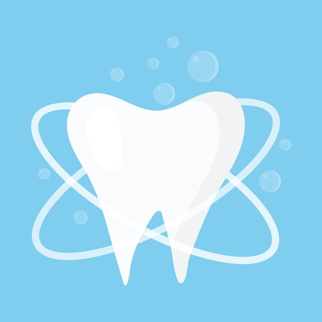 Illustratie van een leesbaar gezond tand tandenreinigingsconcept