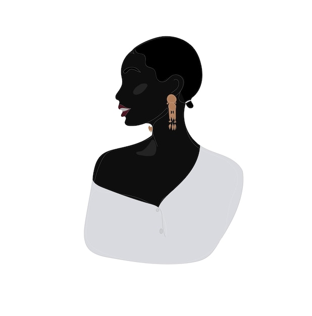 Illustratie van een mooi mulatmeisje