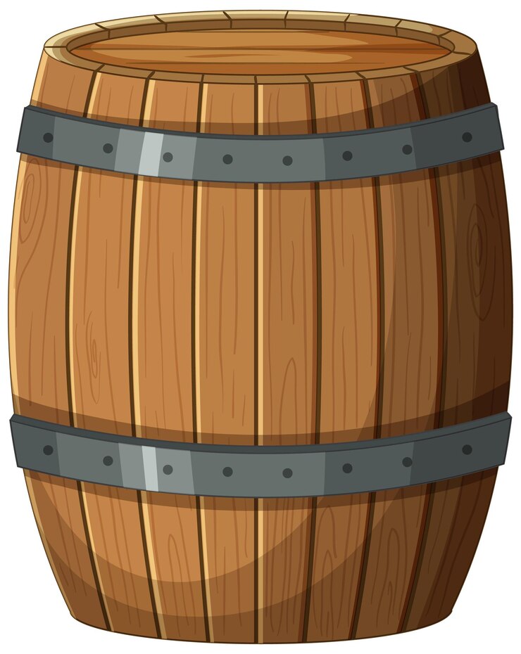 Vector illustratie van een oude houten vat