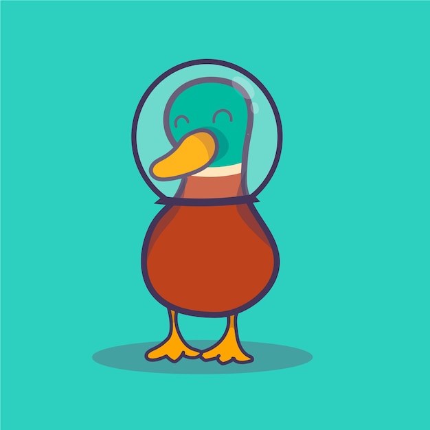 Vector illustratie van een pato tierno