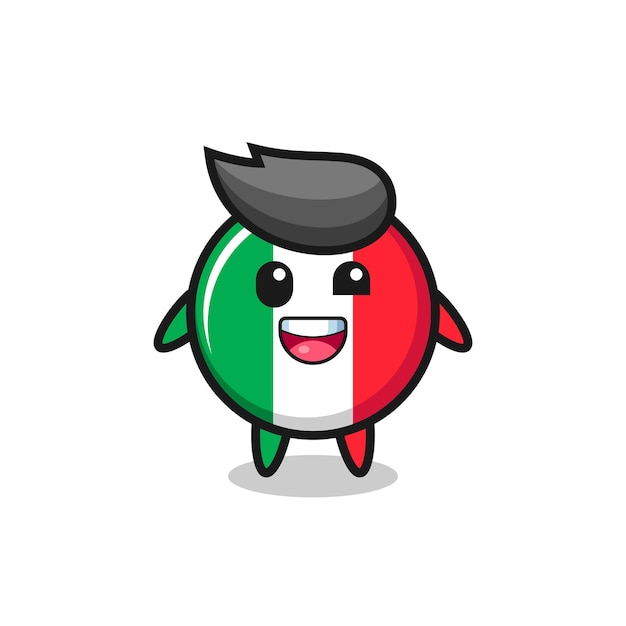 Illustratie van een personage uit de vlag van Italië met ongemakkelijke poses