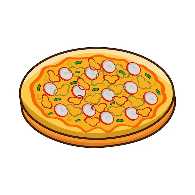 Illustratie van een pizza