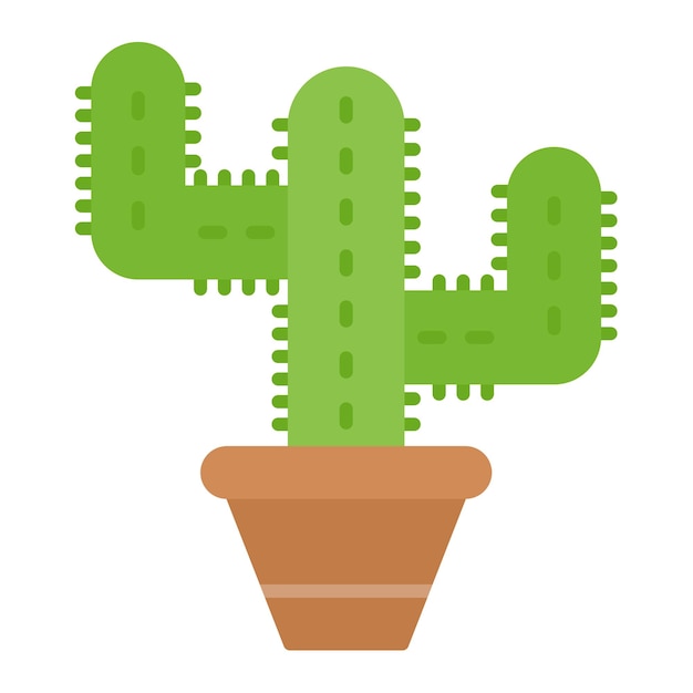 Vector illustratie van een platte cactus