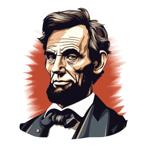 Illustratie van een portret van de president van de VS Abraham Lincoln