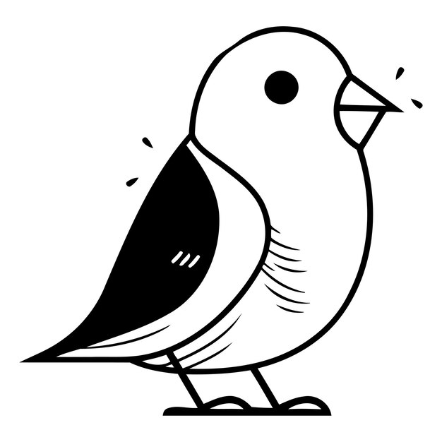 Illustratie van een schattige kleine bullfinch Vector illustratie