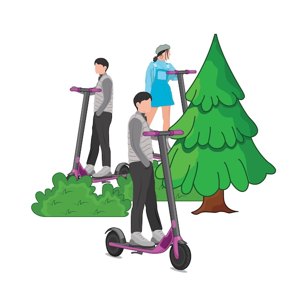 Vector illustratie van een scooter