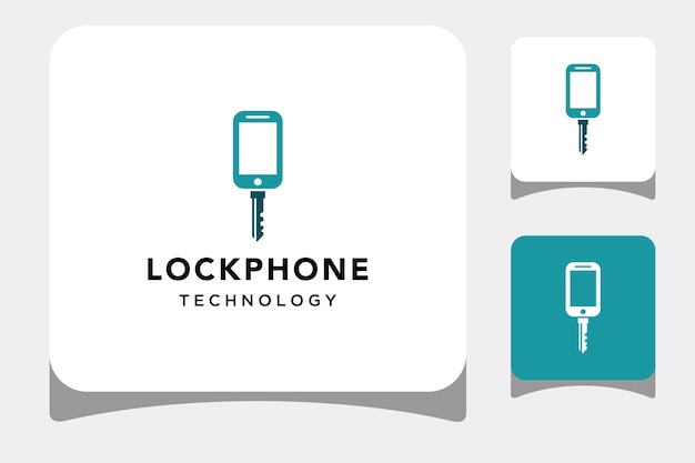 Illustratie van een smartphone gecombineerd met een logo-ontwerp van een sleutelbord.