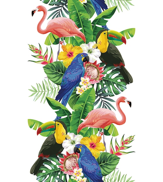 illustratie van een tropische vogel