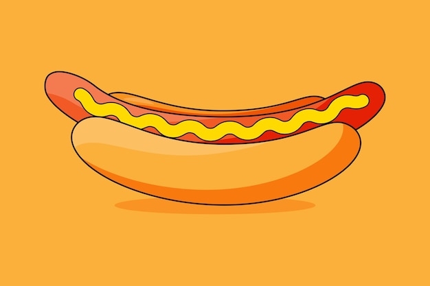 illustratie van een vectorontwerp van een hotdog