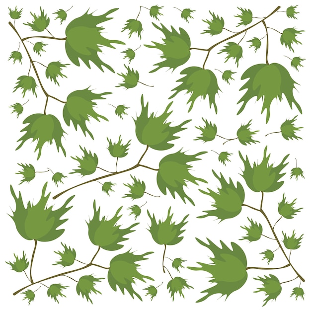 Illustratie van een verse groene bladerenachtergrond