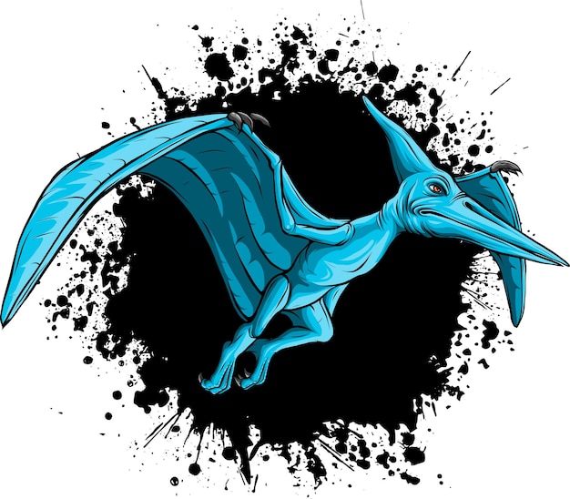 illustratie van een vliegende Pteranodon-dinosaurus