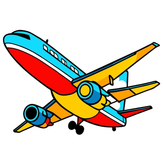 Vector illustratie van een vliegtuig