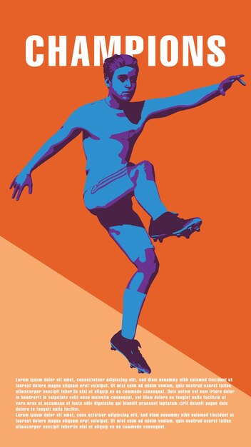 Vector illustratie van een voetballer