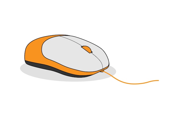 Illustratie van een witte achtergrond van het muis vectorontwerp