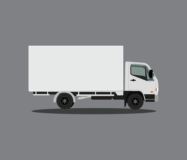Illustratie van een witte vrachtwagen