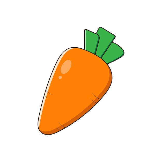Illustratie van een wortelgroente