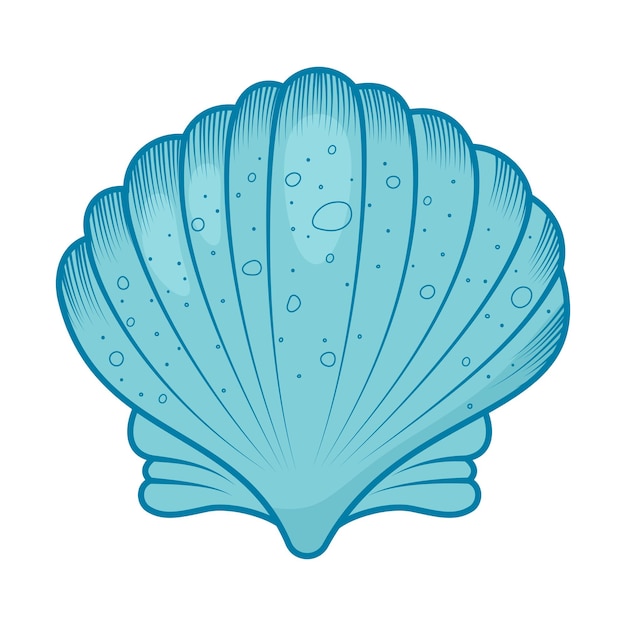 illustratie van een zeeschelp