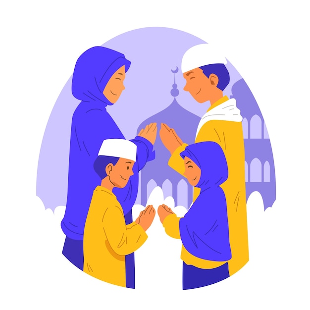 Illustratie van eid mubarak