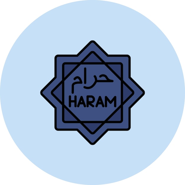 Vector illustratie van flat haram