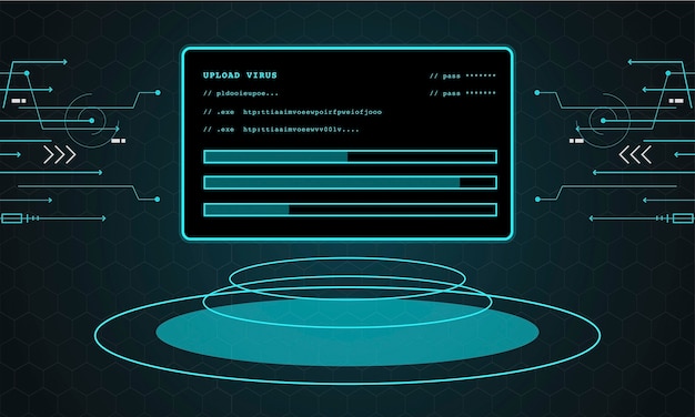 illustratie van futuristische computing diagram