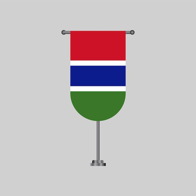 Illustratie van Gambia vlag Template