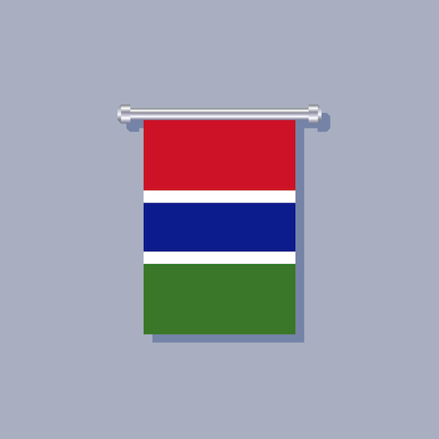 Illustratie van Gambia vlag Template