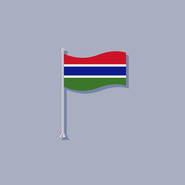 Illustratie van Gambia vlag Template