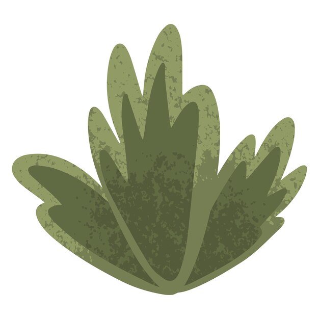 Illustratie van groene bladeren of struik