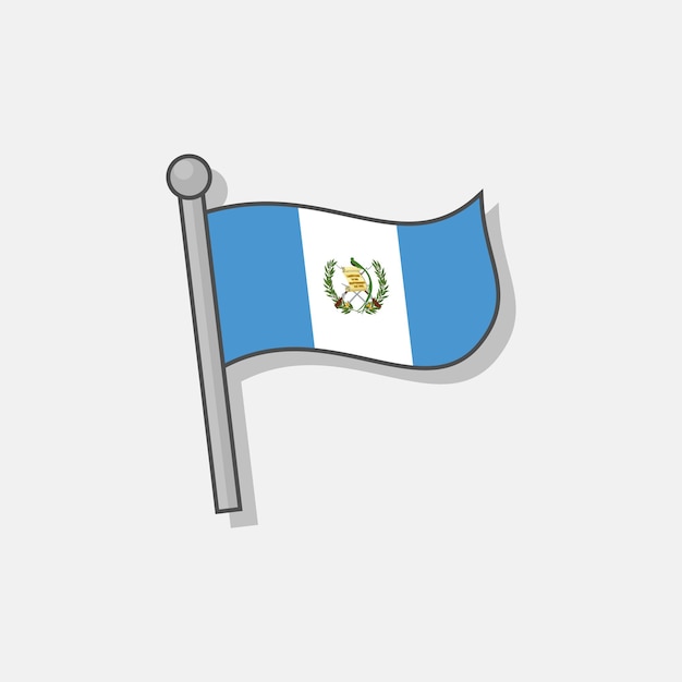 Illustratie van Guatemala vlag Template