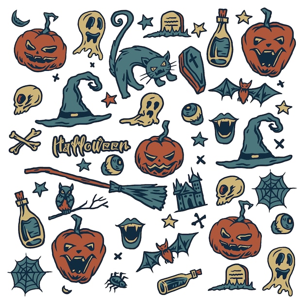 illustratie van halloween patroon