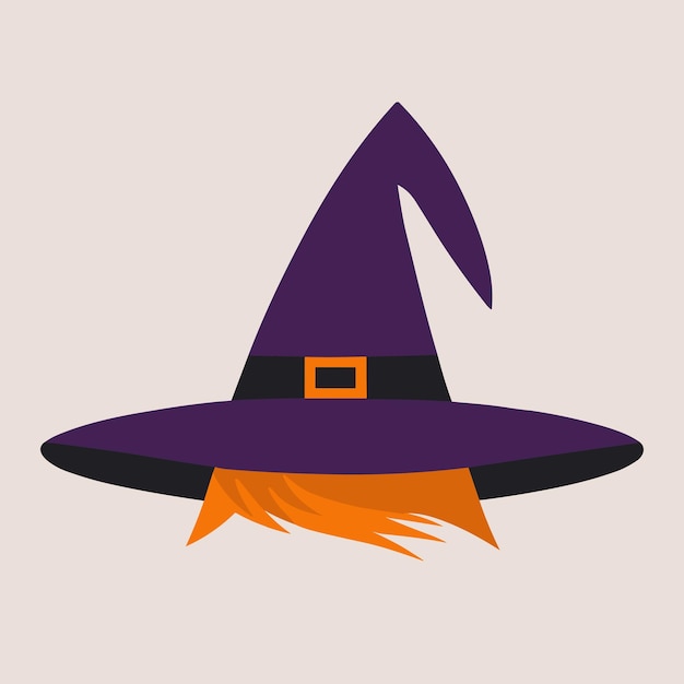 Vector illustratie van halloween witch hat halloween vector ontwerp perfect voor uitnodigingen posters