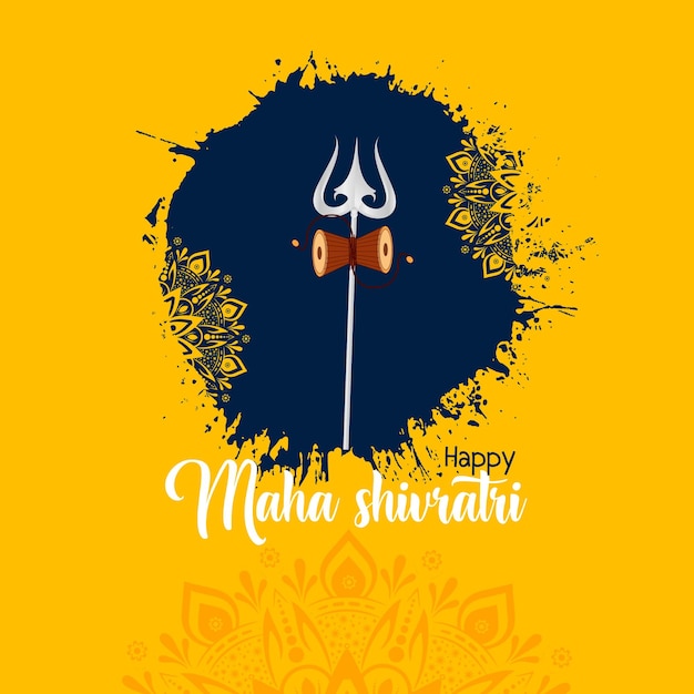 Vector illustratie van happy maha shivratri, een hindoe-festival gevierd van shiva lord vector illustration