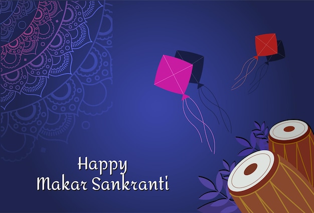 Illustratie van happy makar sankranti holiday india festival.