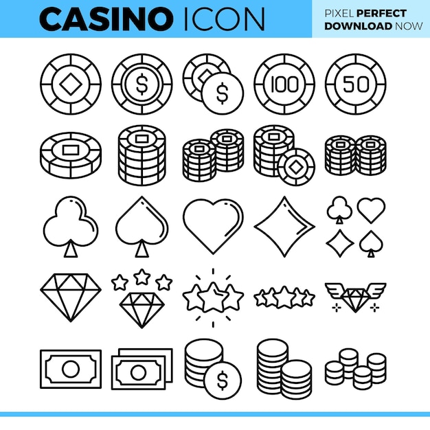 Vector illustratie van het casino-pakket