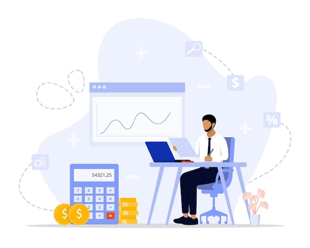 Illustratie van het concept van de accountant