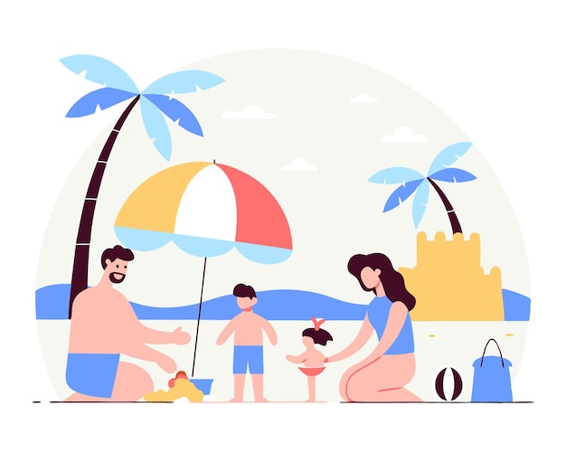 Illustratie van het concept van de zomervakantie