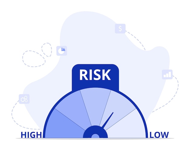 Vector illustratie van het concept van risicobeheer