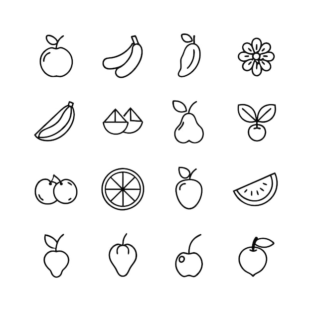 Illustratie van het concept van vers fruit