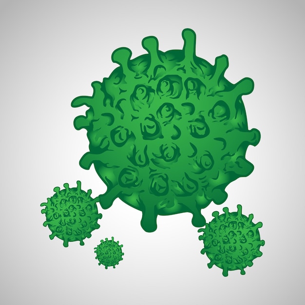 Illustratie van het coronavirus of ook wel covid 19 genoemd