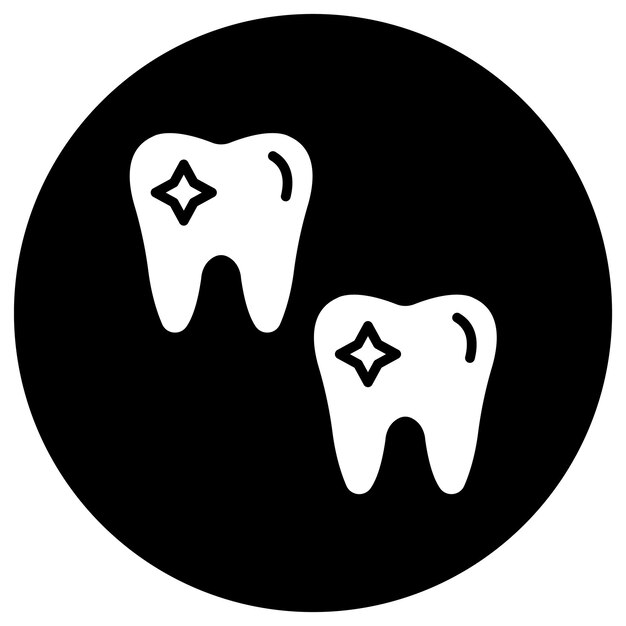 Illustratie van het icoonontwerp van de tandvector